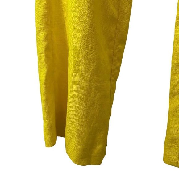 Anthropologie Cartonnier Yellow Linen Pants Size 2 - Picture 5 of 12